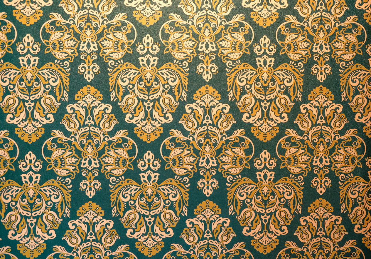 Close-up Photo of Royal Retro Patterns 