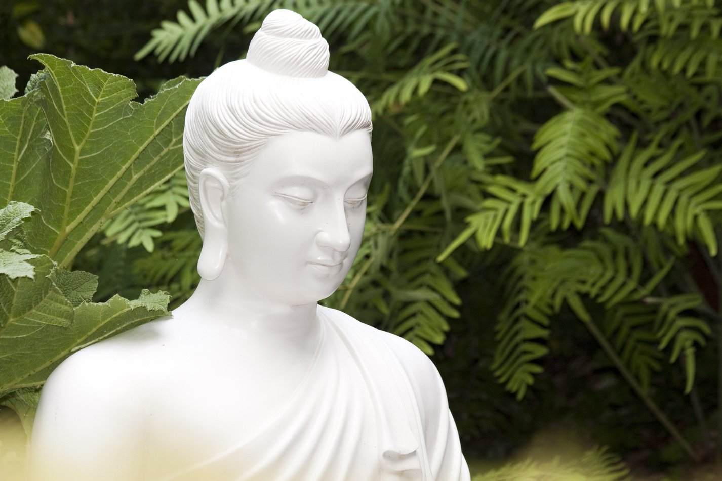 White Buddha Sculpture