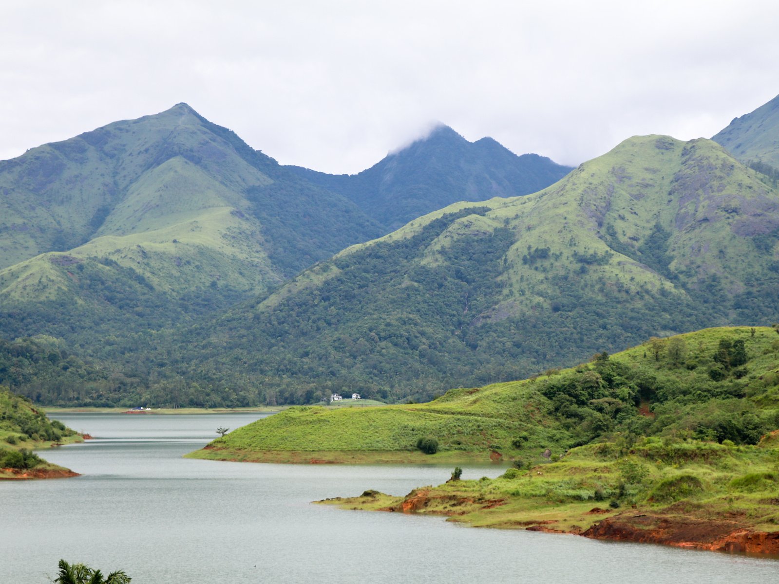 Beautiful hills in the Western Ghats against Banasura sagar dam wayanad, Kerala