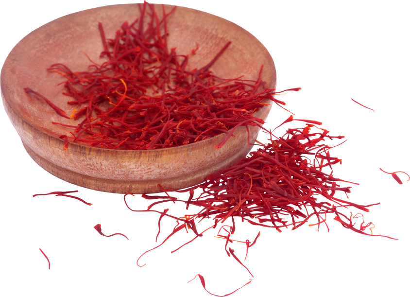 Saffron in a Wooden Bowl