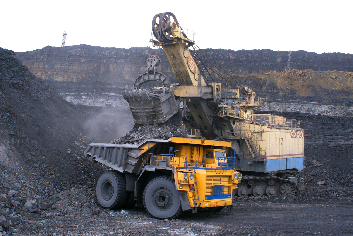 Excavator in Coal Mine